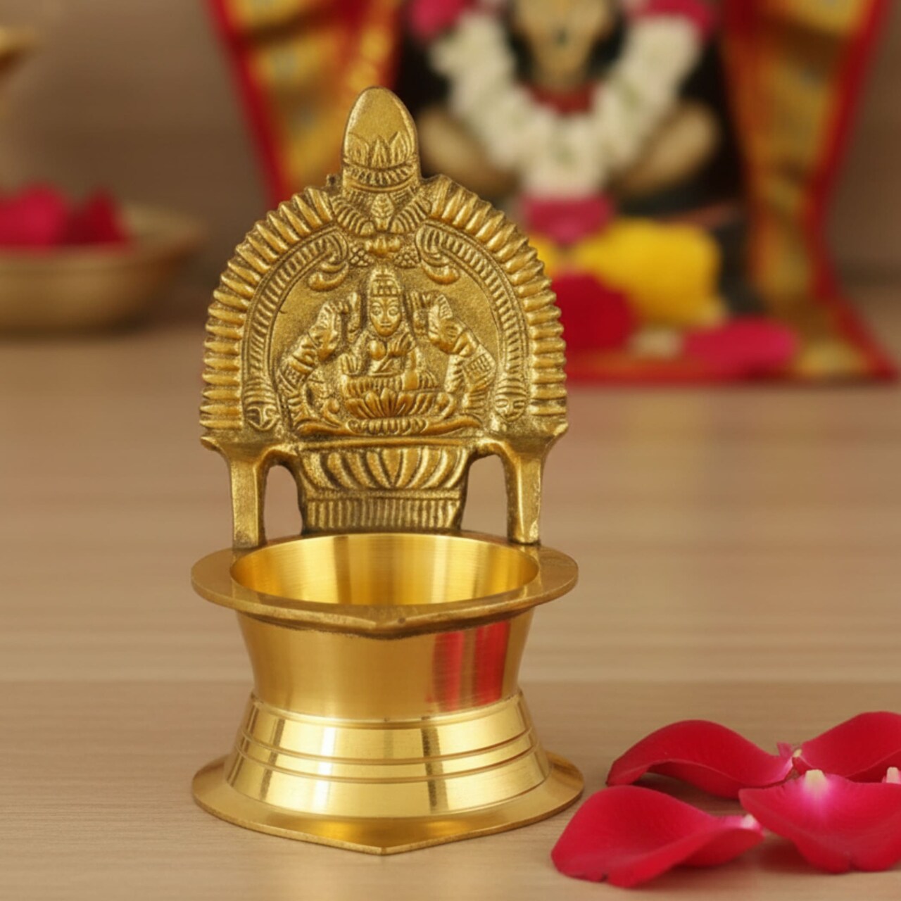 Kamakshi Deepam Brass Diya Kamatchi Vilakku Samai Ashta Lakshmi Oil Lamp Devi Maa Diwali Kamachi Diya Hindu Puja Religious Home Decor Pooja Lamp Indian Housewarming Wedding Return Gift Item